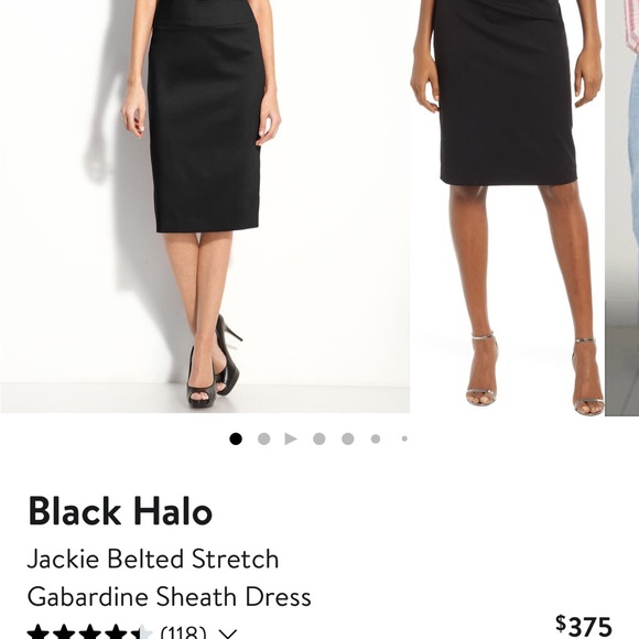 NWT.  BLACK HALO BELTED JACKIE DRESS - Picture 2 of 5